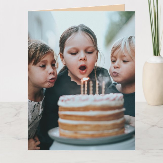 CARTE ENFANT INTÉRIEUR HEUREUX GÂTEAU D'ANNIVERSAIRE GRA (Devant)