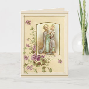 Carte Enfant Jésus de la Saint-Joseph Religieux Vintage