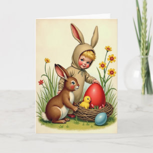 Carte Enfant Joie de Printemps