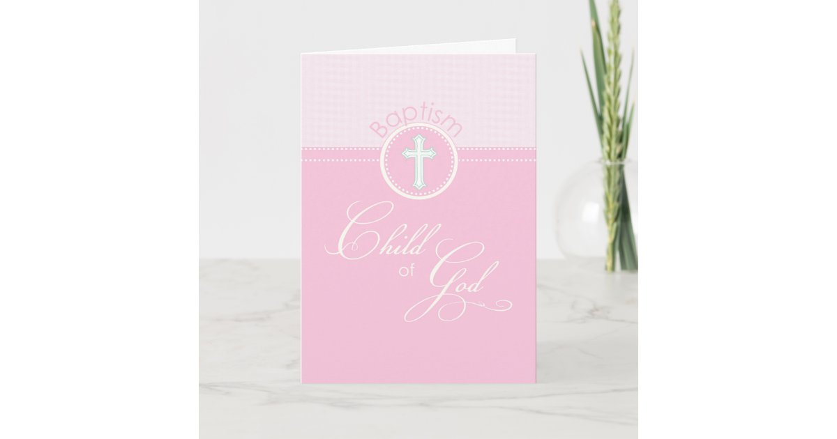 Carte Enfant Rose De Fille Des Felicitations De Bapteme Zazzle Fr Carte Enfant Rose De Fille Des Felicitations De Bapteme Zazzle Fr