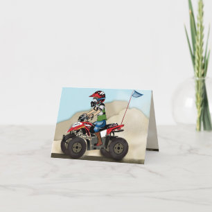 Carte Enfant rouge et noir d'ATV
