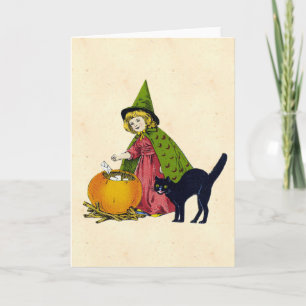 Carte Enfant vintage de Halloween