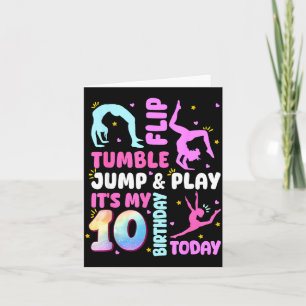 Carte Enfants 10 ans anniversaire Gymnaste 10ème Gymnast