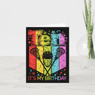 Carte Enfants 10e anniversaire garçon fille 10 ans Lacro