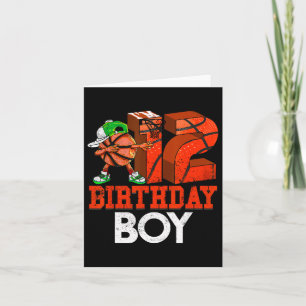 Carte Enfants 12 ans Bysketbyll Dabbing 12e anniversaire