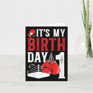 Carte Enfants 1er Anniversaire Boy 1 An Boxer Anniversai