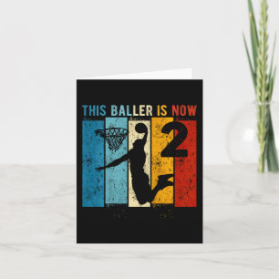 Carte Enfants 2 ans Basketball 2e anniversaire garçon
