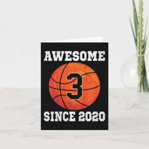 Carte Enfants 3e anniversaire de basket-ball Lover 3 ans