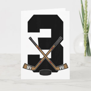 Carte Enfants 3e anniversaire Hockey sur glace Enfants T