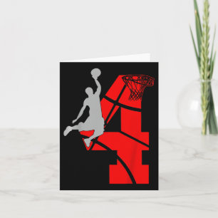 Carte Enfants 4 ans 4ème Bysketbyll Anniversaire
