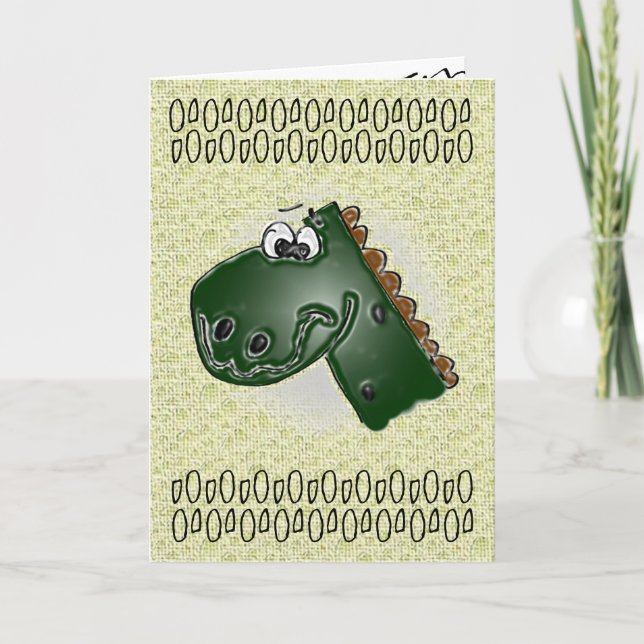 Carte Enfants 4E anniversaire 3D Dinosaur (Devant)