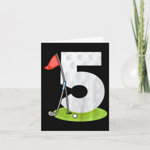 Carte Enfants 5ème Anniversaire Golf Drôle Golfeur 5 Ans