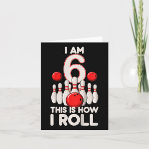 Carte Enfants 6 ans Bowling Party 6e anniversaire C'est