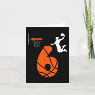 Carte Enfants 6 ans Slam Dunk C'est mon 6 anniversaire B