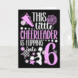 Carte Enfants 6e anniversaire de pom-pom girls Fête d'an