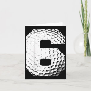 Carte Enfants 6ème Anniversaire Garçon Joueur de Golf Go