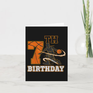 Carte Enfants 7e anniversaire Basketball Enfants Garçons