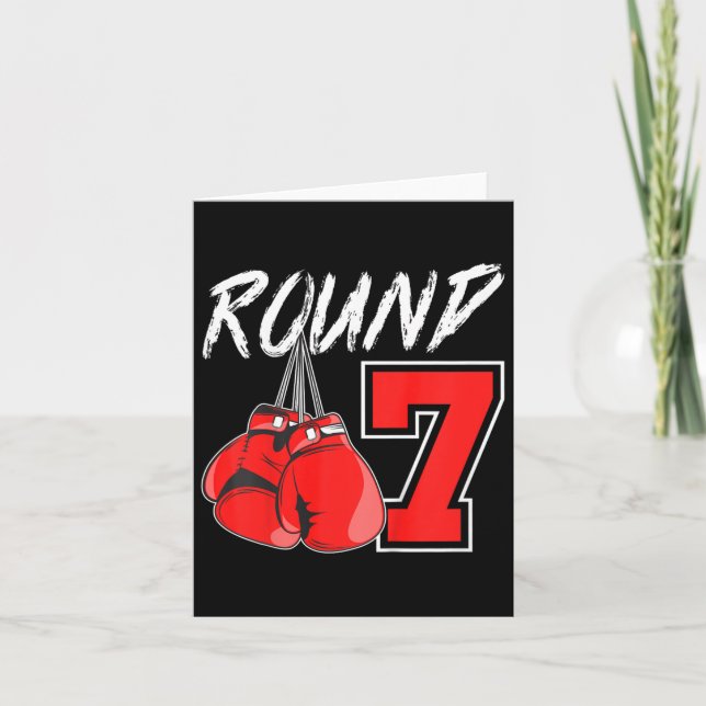 Carte Enfants 7e anniversaire Boxer Boy 7 ans Boxer Anni (Devant)