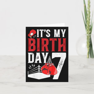 Carte Enfants 7e anniversaire Boxer Boy 7 ans Boxer Anni