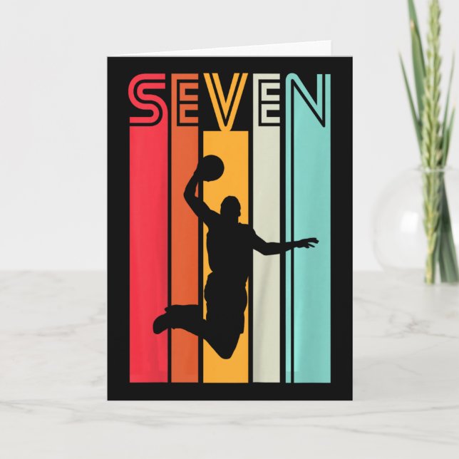 Carte Enfants 7e anniversaire Bysketbyll Lover Don 7 ans (Devant)
