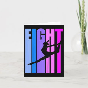 Carte Enfants 8e anniversaire Gymnastique Filles Gymnast