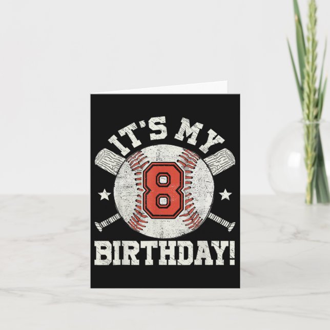 Carte Enfants 8e baseball Anniversaire Party Boys Ventil (Devant)