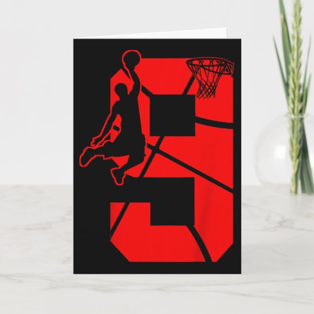 Carte Enfants 9 ans 9ème Bysketbyll Anniversaire (Devant)