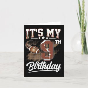 Carte Enfants 9 ans C'est mon 9e anniversaire Football E
