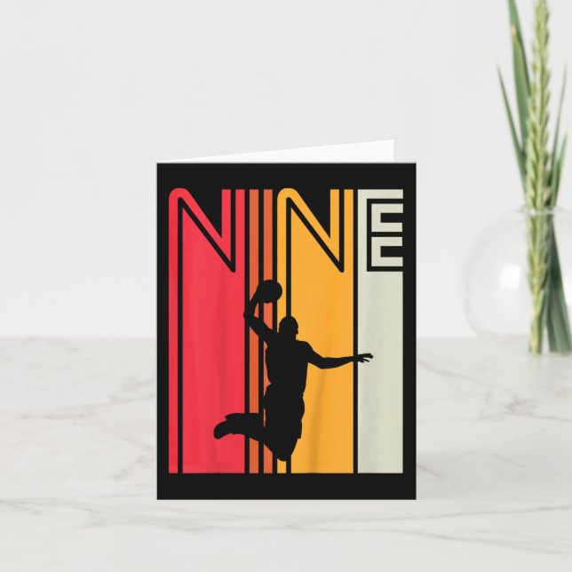 Carte Enfants 9e anniversaire amateur de basket-ball 9 a (Devant)