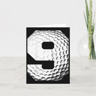 Carte Enfants 9e anniversaire Boy Golf Player Golf 9 ans