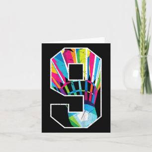 Carte Enfants 9e anniversaire garçon Dminton Joueur Dmin