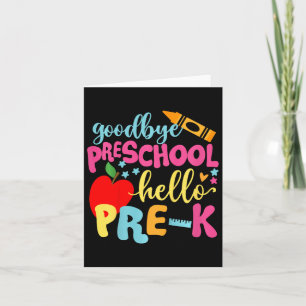 Carte Enfants Adieu Préscolaire Bonjour Pré-k Ck À L'Éco