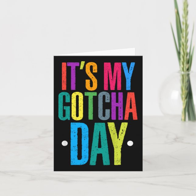 Carte Enfants Adoption Foster Enfant Hourra Mon Gotcha D (Devant)