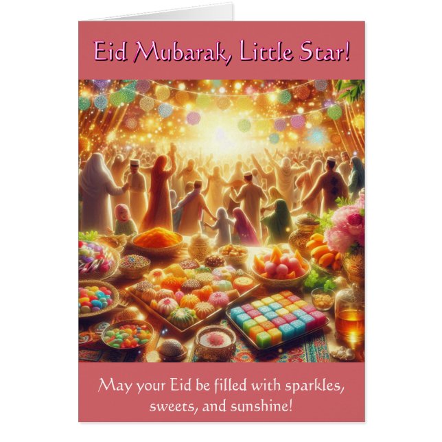 Carte Enfants Aïd - Aïd Moubarak Little Star (Devant)