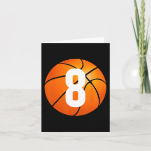 Carte Enfants Basketball - 8 ans Anniversaire