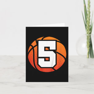 Carte Enfants Basketball Anniversaire 5 Numéro Cinq Anni