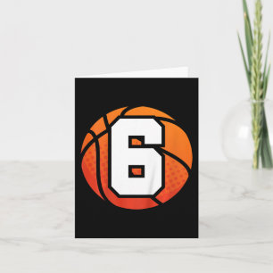 Carte Enfants Basketball Anniversaire 6 Nombre Enfants B