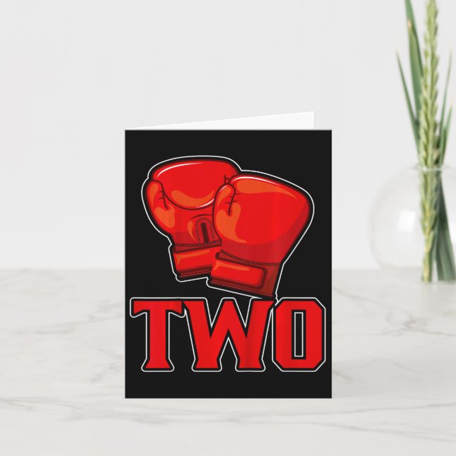 Carte Enfants Boxe 2e anniversaire Deux ans Anniversaire (Devant)