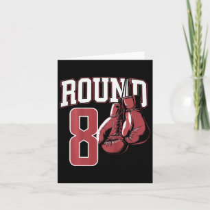 Carte Enfants Boxeur de 8 ans Fête d'anniversaire 8e Ann