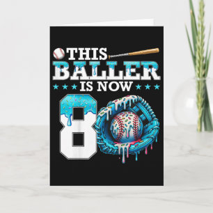 Carte Enfants Bysebyll Drip 8e Anniversaire Sport Fan Bo
