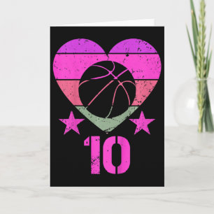 Carte Enfants Bysketbyll Anniversaire 10 ans Garçon fill