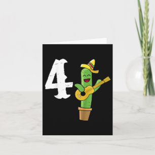 Carte Enfants Cactus Lover Mexicaine 4Anniversaire Cadea