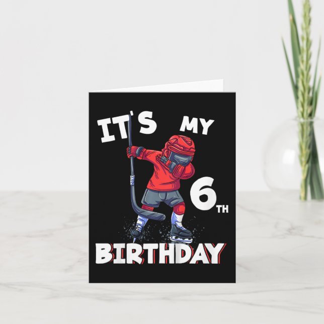 Carte Enfants C'est mon 6e anniversaire 6 ans Bi de hock (Devant)