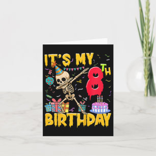 Carte Enfants C'est mon 8e anniversaire fête Halloween S