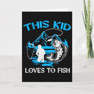 Carte Enfants Cet Enfant Aime Pêcher Mignons Garçons Fil