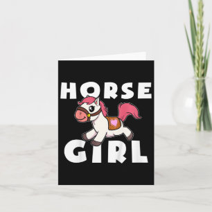 Carte Enfants Cute Horse Girl Pony Maid Gallop Ride Girl