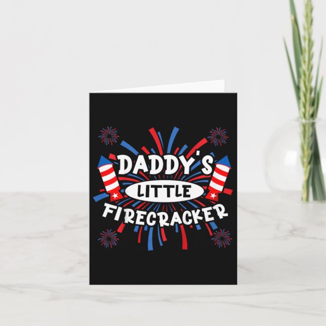 Carte Enfants Daddle Petit Pétard Fête de l'Indépendance (Devant)