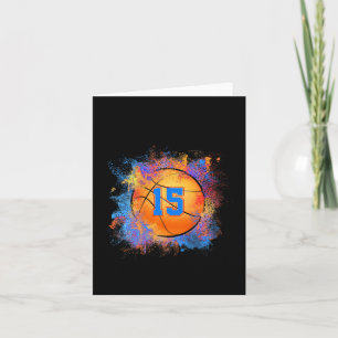 Carte Enfants de 15 ans 15e anniversaire de basket-ball