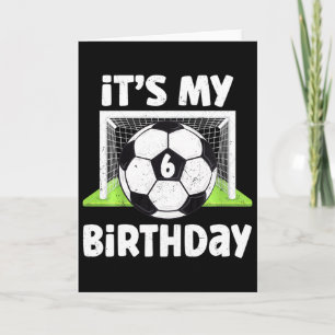 Carte Enfants de 6 ans Football 6e anniversaire Joueur E