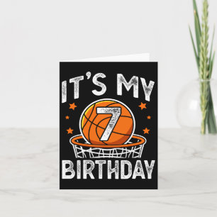 Carte Enfants de 7 ans Bysketbyll Sport 7th Birthday Boy